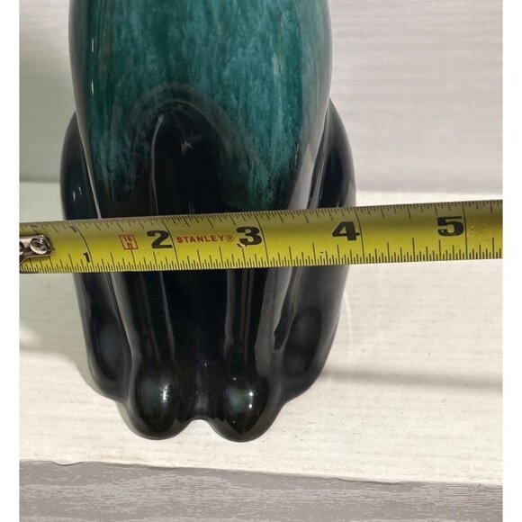 Blue Mountain Pottery Dog Figurine 11" Green Drip Glaze MCM Canada BMP Vintage - Picture 9 of 10